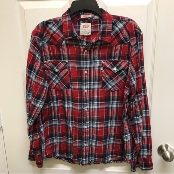 Mens Levi Strauss Flannel Shirt 